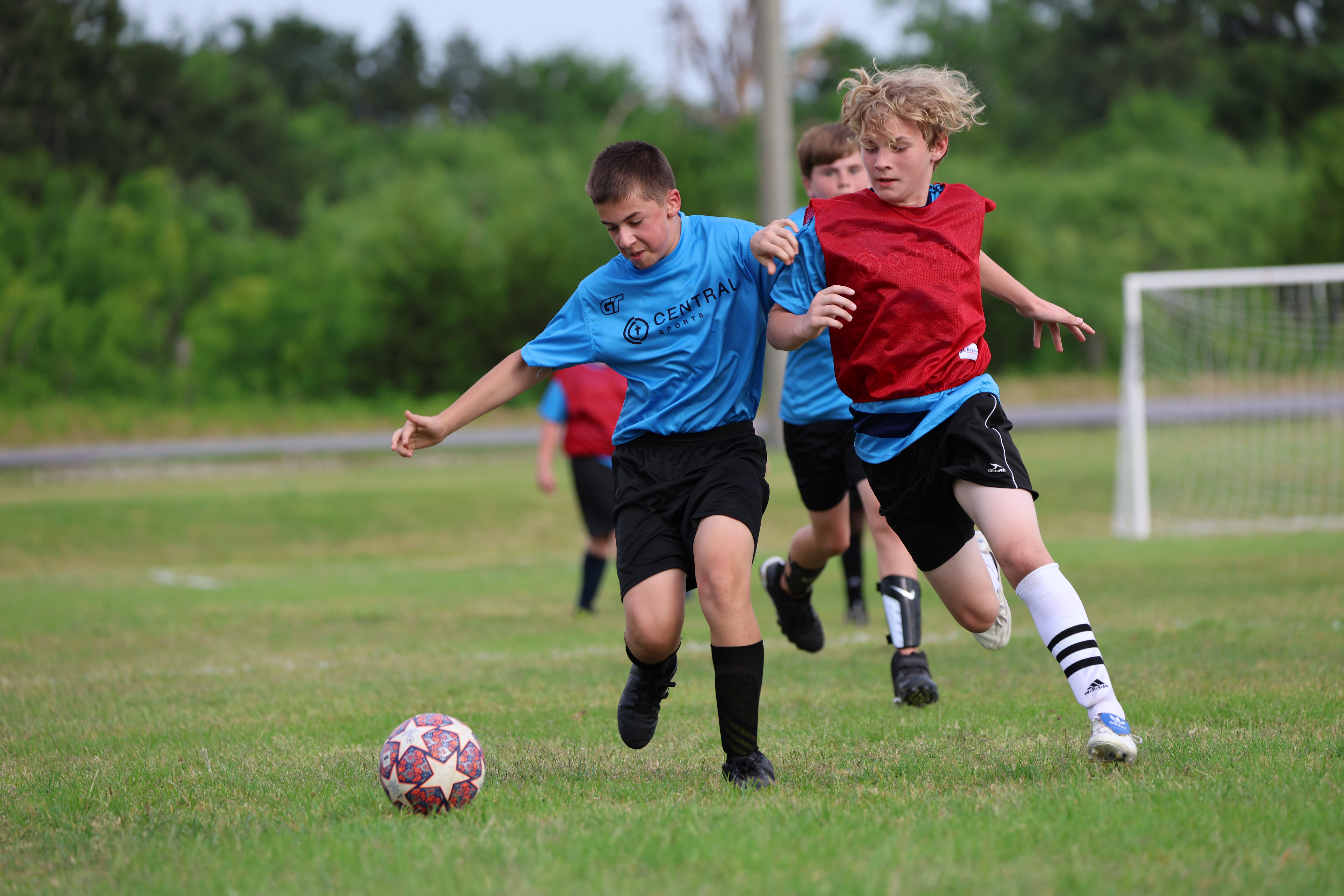 kids playing soccer
